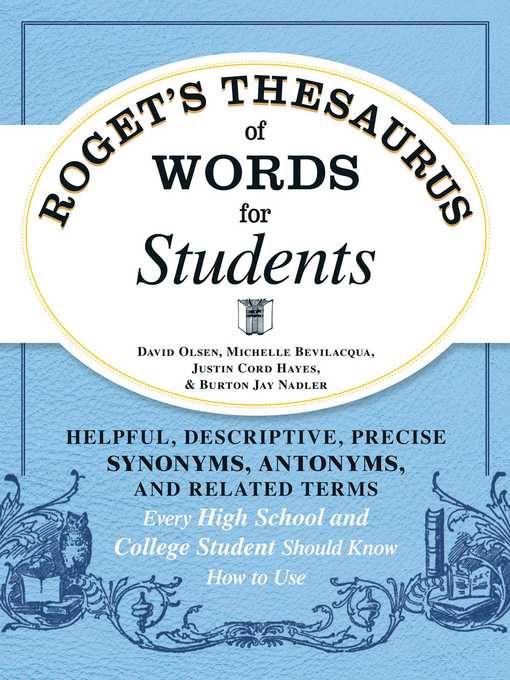 Title details for Roget's Thesaurus of Words for Students by David Olsen - Wait list